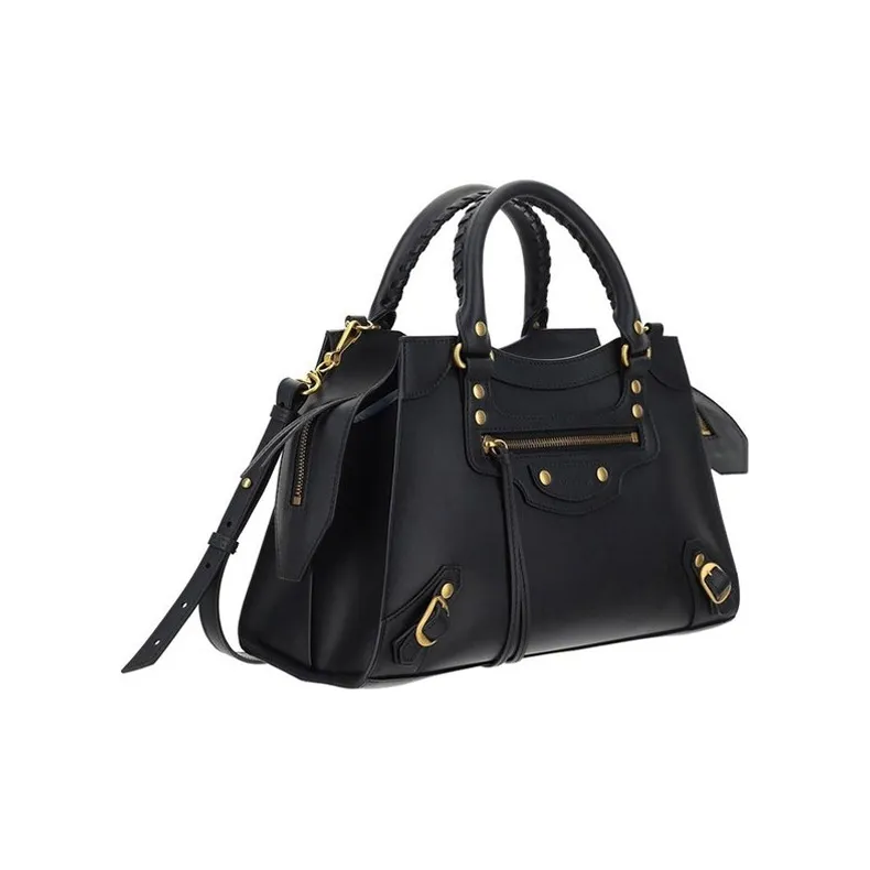 Balenciaga Neo Classic Cow Leather Biker Bag Handbag Small Size Women's Black-1