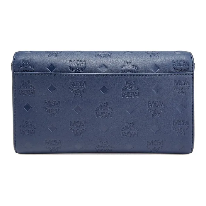 MCM Millie Visetos PVC Shoulder Bag, Crossbody Bag Regular Women's Dark Blue-2