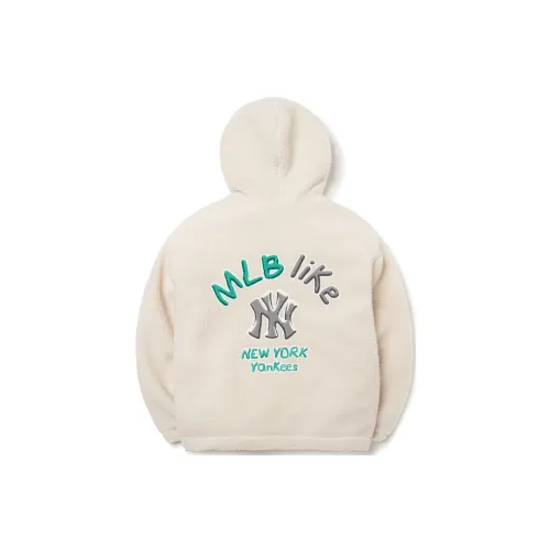 MLB New York Yankees Velvet Jackets Unisex Milk White