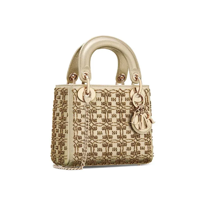 DIOR Lady Dior Calfskin Dior Bag Handbag Shoulder Bag Mini Women's Metal Bronze-1