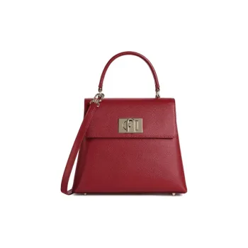 Furla Cow Leather Handbag Small Size Women's Burgundy