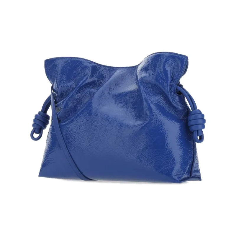 LOEWE Flamenco Leather Shoulder Bag Women's Blue-1