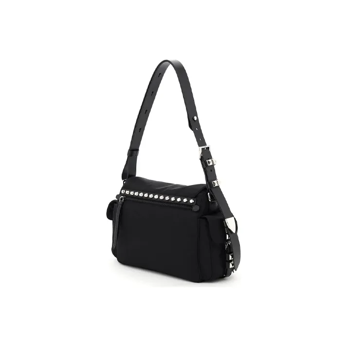 PRADA Cow Leather Crossbody Bag Shoulder Bag Unisex Black-1
