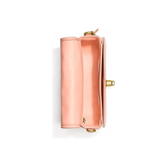 COACH Dinky Lambskin Flap Bag Pillow Bag Shoulder Bag Crossbody Bag Small Size Women's Candy Pink-2