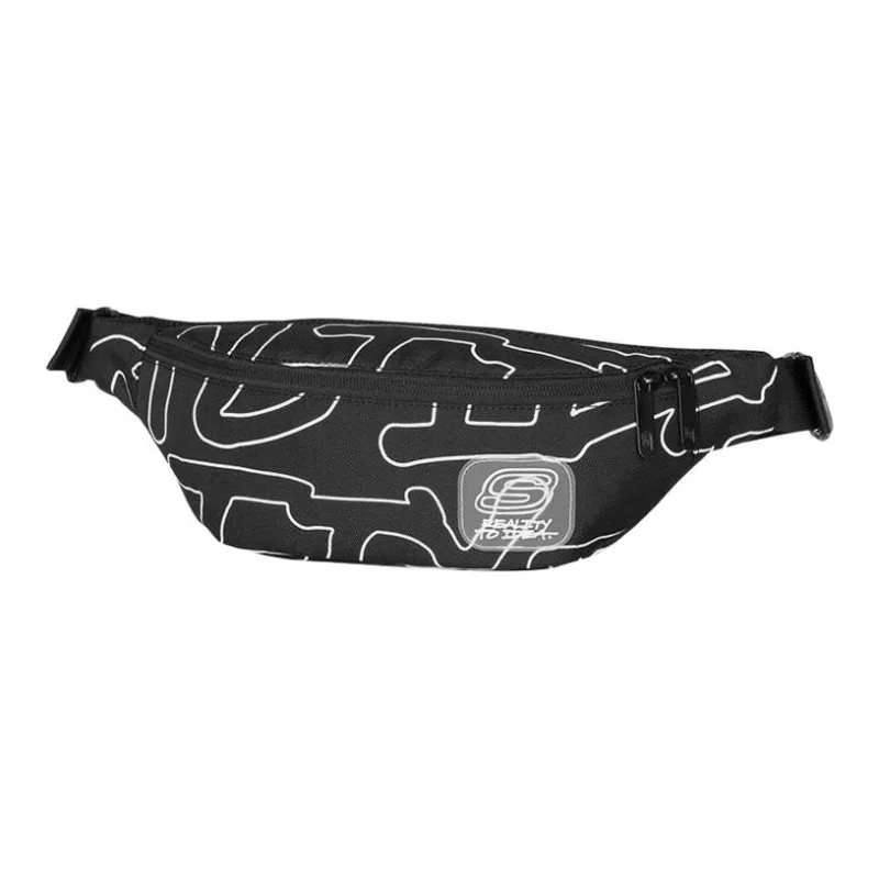 Skechers Fabric Sling Bag Crossbody Bag Fanny Pack Regular Unisex Black-1