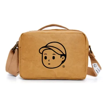 Finerworld Wet Proof Buffalo Leather Paper With Canvas Messenger Bag, Handbag, Crossbody Bag Unisex Yellow