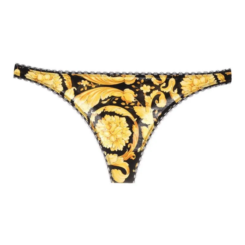 VERSACE Barocco Printed Thong-0