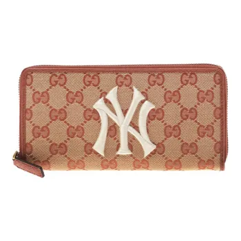 GUCCI NY Yankees Collaboration Canvas Wallet Unisex