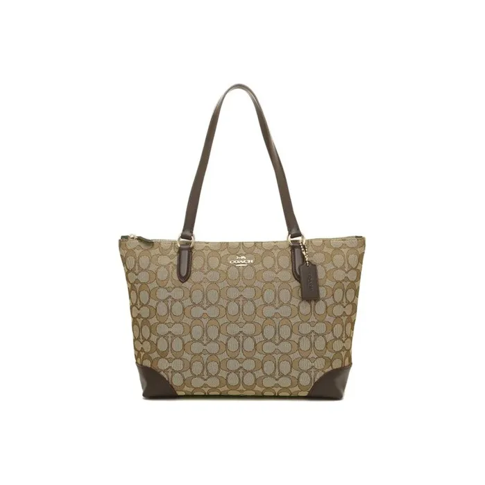 COACH Zip Top Tote Shoulder Bags-0