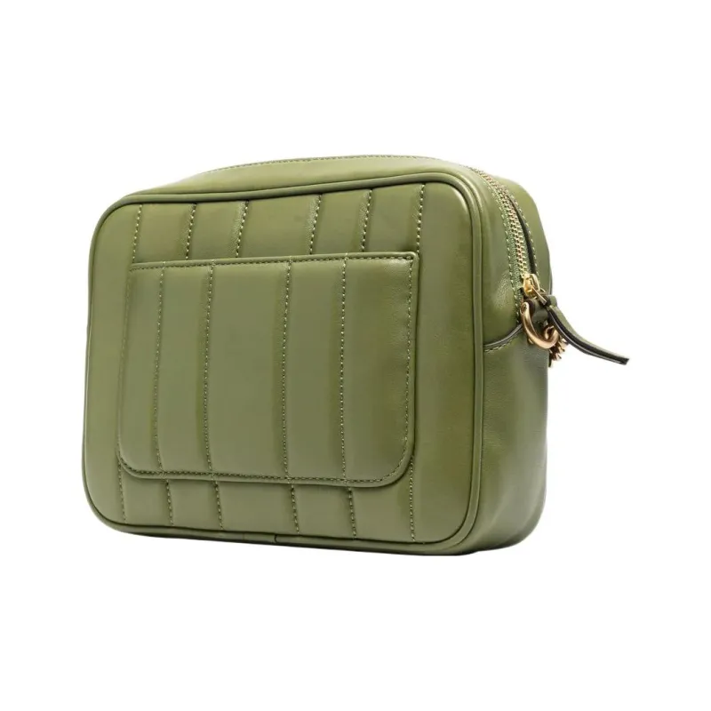 TORY BURCH Kira Sheepskin Shoulder Bag, Crossbody Bag Women's Green-4