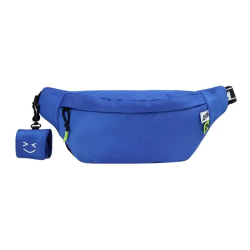 Anta Mr.friendly Biscuit Man Collaboration Fabric Fanny Pack Regular Unisex Iron Blue