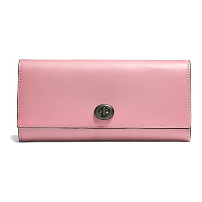 COACH Envelope Leather Wallet Women's Nude Pink-0