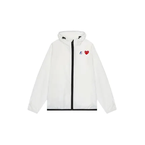 CDG Play X K-Way Claude Full-Zip Jacket White