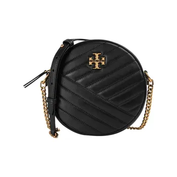 TORY BURCH Kira Leather Crossbody Bag Small Size Women's Black