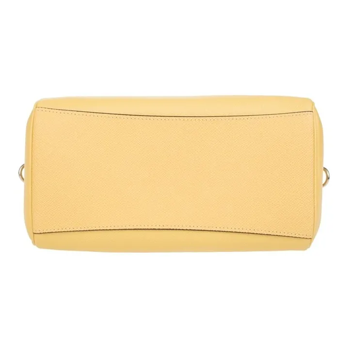 COACH Bennett Cow Leather Boston Bag Portable Crossbody Bag Crossbody Bag Medium Size Women's Lemon Yellow-3