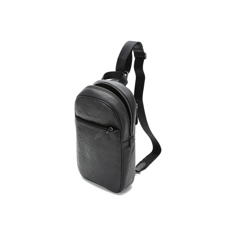 COACH Metropolitan Leather Shoulder Bag Crossbody Bag Sling Bags Small Size Men's Black-5