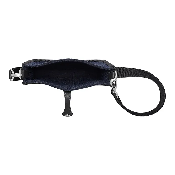 HERMES Evelyne Swift Calfskin With Velvet Fabric Shoulder Bag Crossbody Bag Mini Unisex Midnight Blue & Black-3
