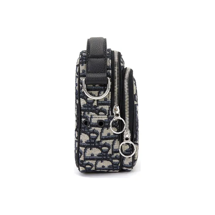 DIOR Fabric Camera Bag Shoulder Bag Crossbody Bag Unisex Black-2