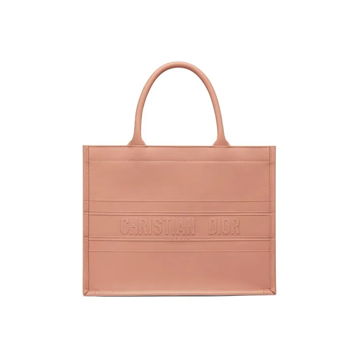 DIOR BookTote Cow Leather Handbag Women's Rose Pink-0
