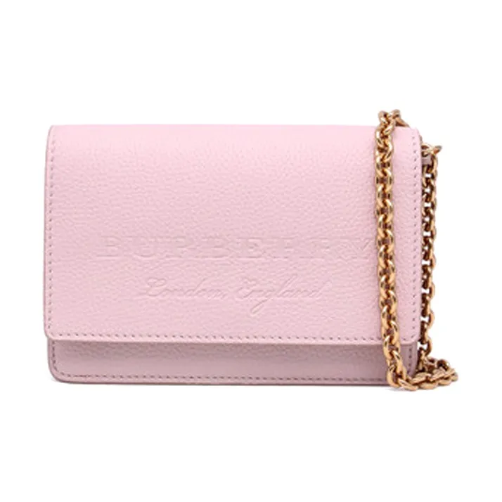 Burberry Cow Leather Shoulder Bag Crossbody Bag Women's Pink-0