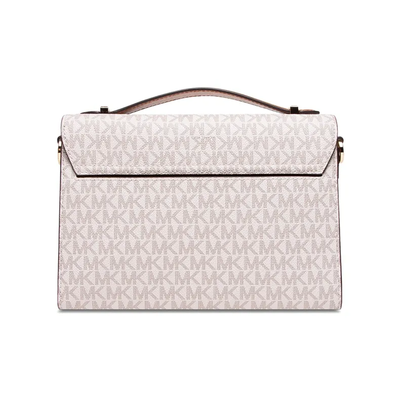 MICHAEL KORS Hendri Cow Leather Handbag, Envelope, Crossbody Bag, Shoulder Bag Medium Size Women's Vanilla White-2