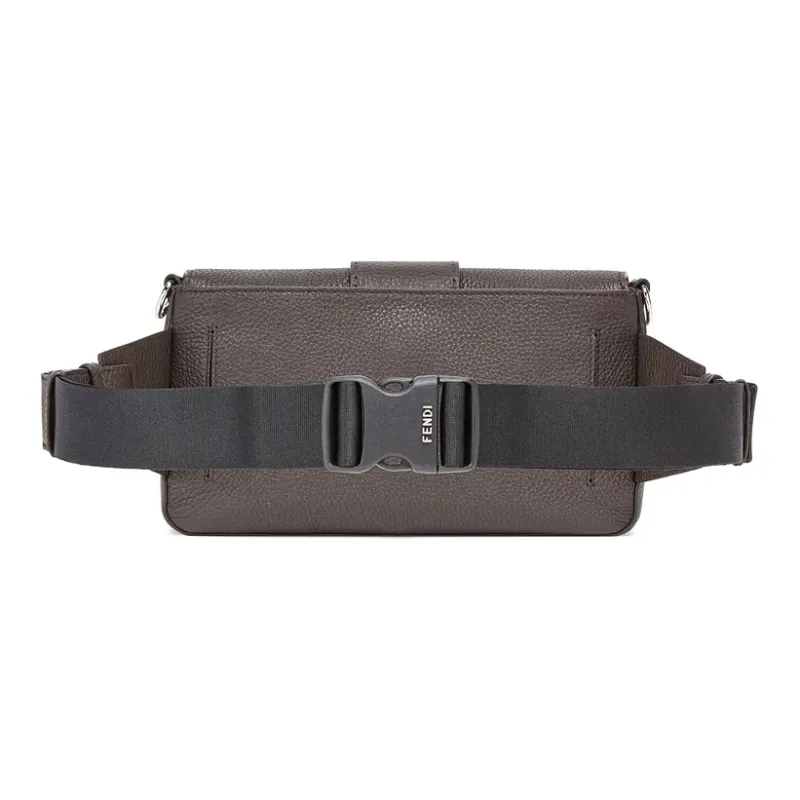 FENDI Baguette Leather Baguette Bag Sling Bag Fanny Pack Shoulder Bag Crossbody Bag Men's Brown-2