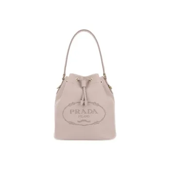 PRADA Leather Handbag Women's Light Pink