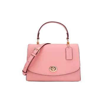 COACH Tilly Cow Leather Handbag Shoulder Bag Crossbody Bag Medium Size Women's Candy Color Pink