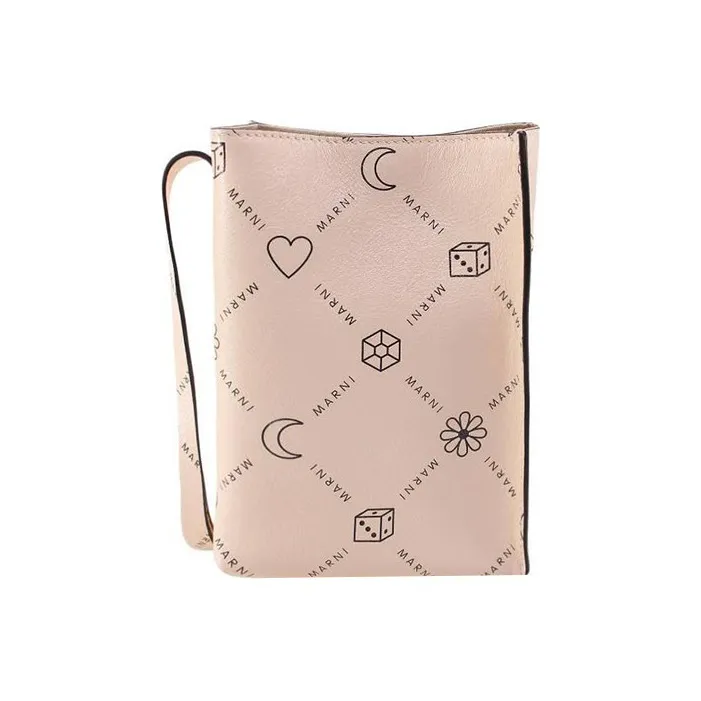 MARNI Leather Wallet Women's Light Umber-2