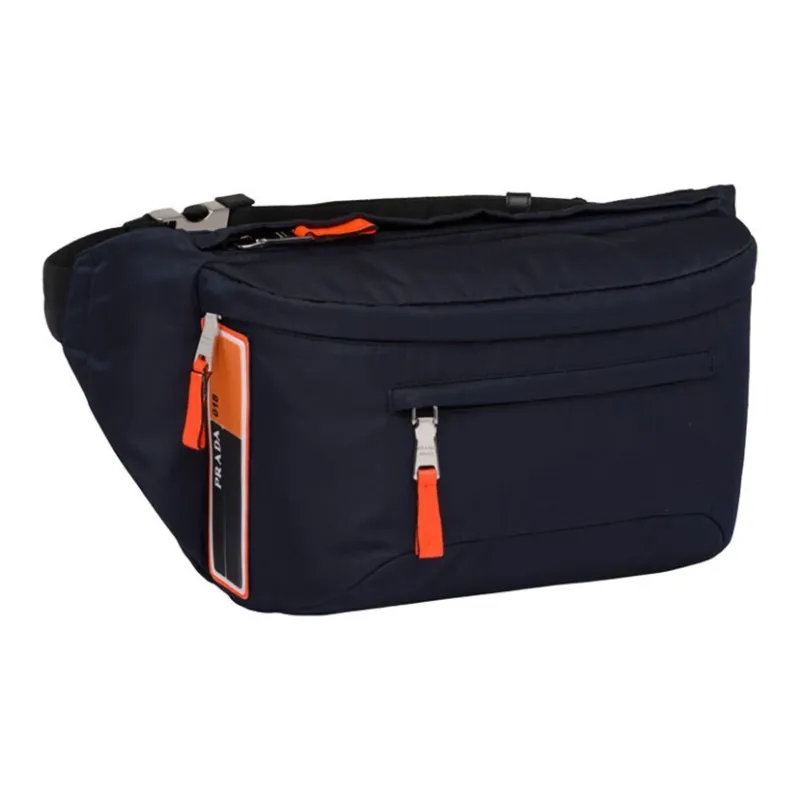 PRADA Nylon Fanny Pack Unisex Dark Blue-2