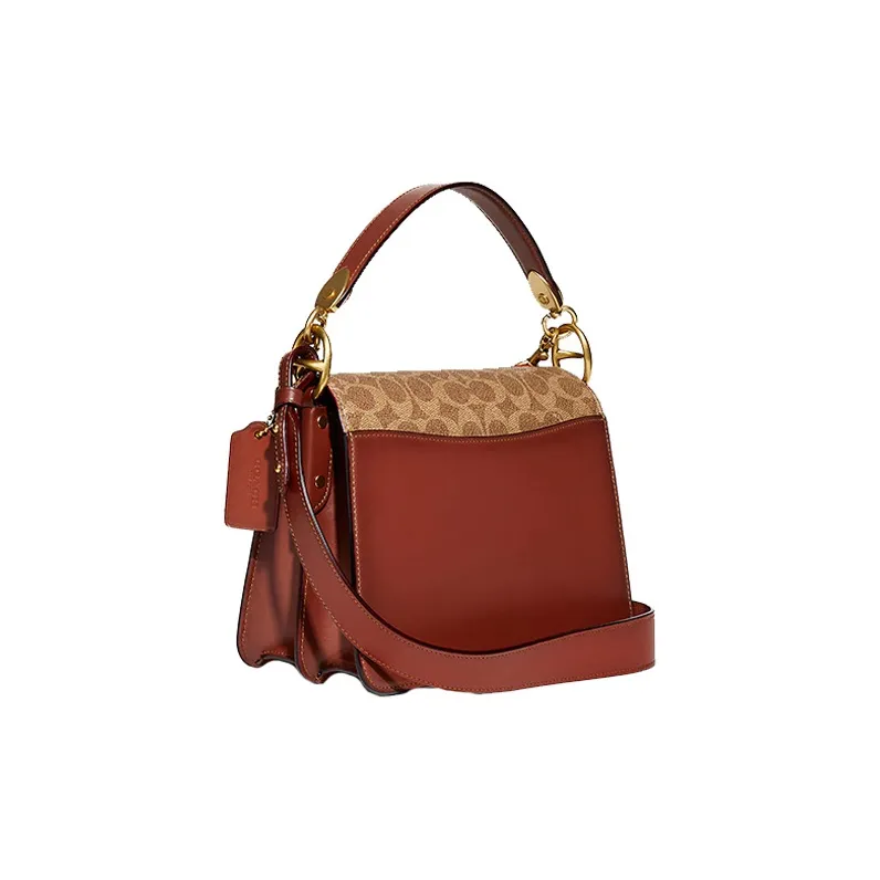 COACH Beat Leather Shoulder Bag, Crossbody Bag, Handbag Regular Women's Brick Red-1