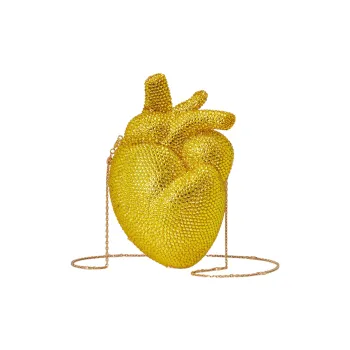GUCCI Broadway Enamel Metal Heart-Shaped Handheld Shoulder Bag Crossbody Bag Women's Yellow