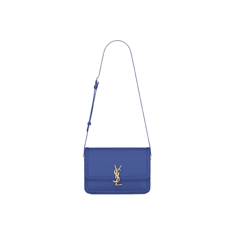 SAINT LAURENT SOLFERINO Leather Crossbody Bag Shoulder Bag Women's Sapphire Blue-1