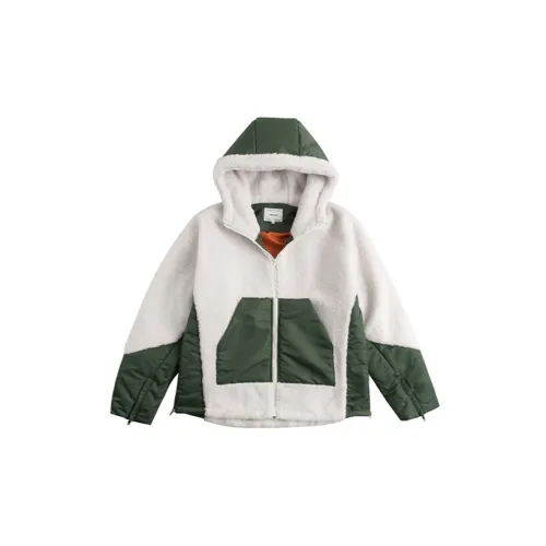 YOSHIYOYI Puffer Jackets Unisex Off White