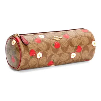 COACH Makeup Brush Holder Toiletry Bags Khaki