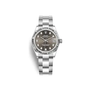 ROLEX Log Series Automatic Mechanical Movement Women's Watch 31mm Gray Dial Oystersteel 18ct White Gold Watch Case