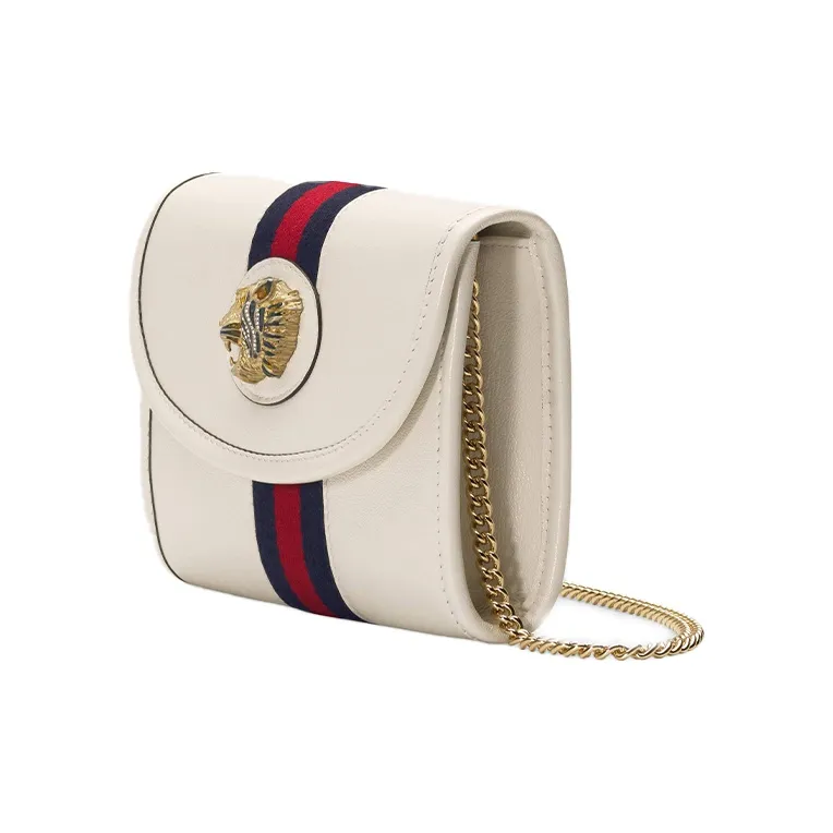 GUCCI Leather Shoulder Bag, Crossbody Bag, Clutch Mini Women's White-1