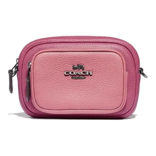 COACH Belt Leather Fanny Pack Crossbody Bags Small Size Women's Pink