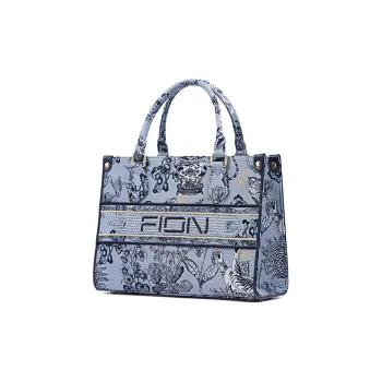 FION Fabric Tote Bag Shopping Bag Shoulder Bag Handbag Women's