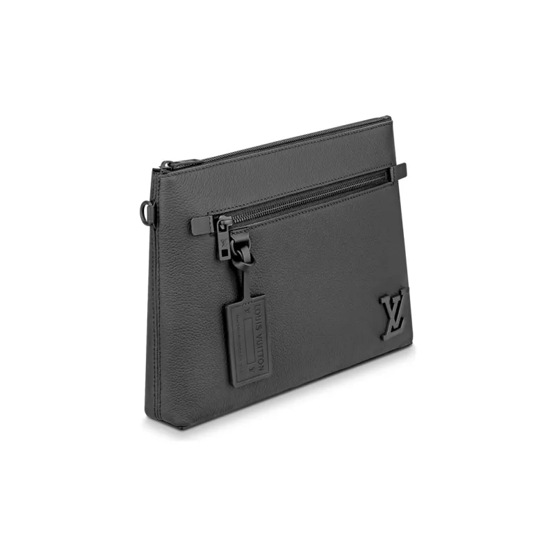LOUIS VUITTON Aerogram IPad Pouch Black-1
