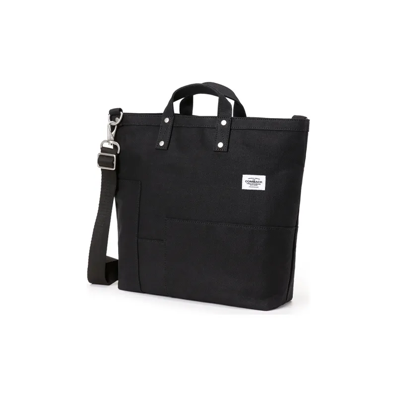 COMBACK Canvas Bag, Shoulder Bag, Crossbody Bag, Handbag Medium Size Men's Earth Tone/Black-3