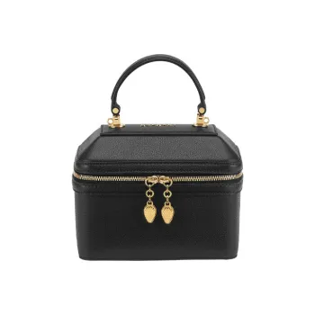 BVLGARI Serpenti Forever Cow Leather Handbag Shoulder Bag Crossbody Bag Jewel Box Makeup Bag Women's