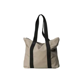 Rains Matte Waterproof Fabric One Shoulder Handbag Unisex Taupe