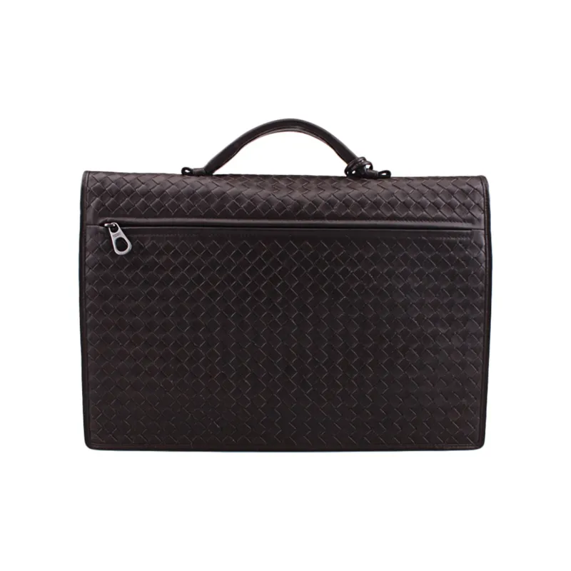 Bottega Veneta Sheepskin Briefcases Handbags Regular Men's Dark Coffee-1