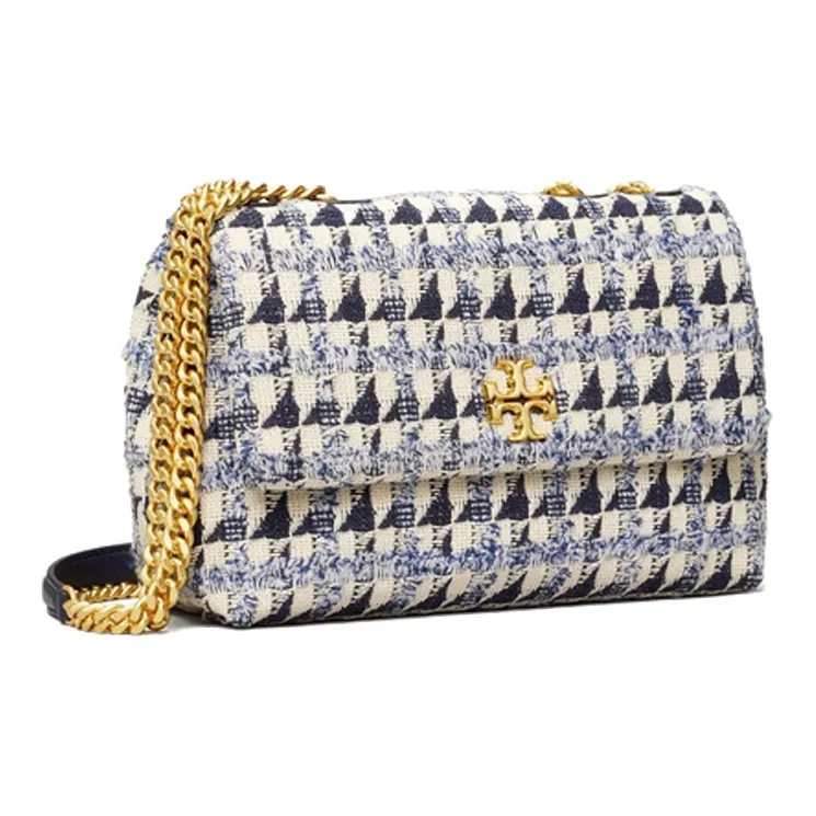TORY BURCH Kira Tweed Shoulder Bag Crossbody Bag Regular Women's Blue White-1