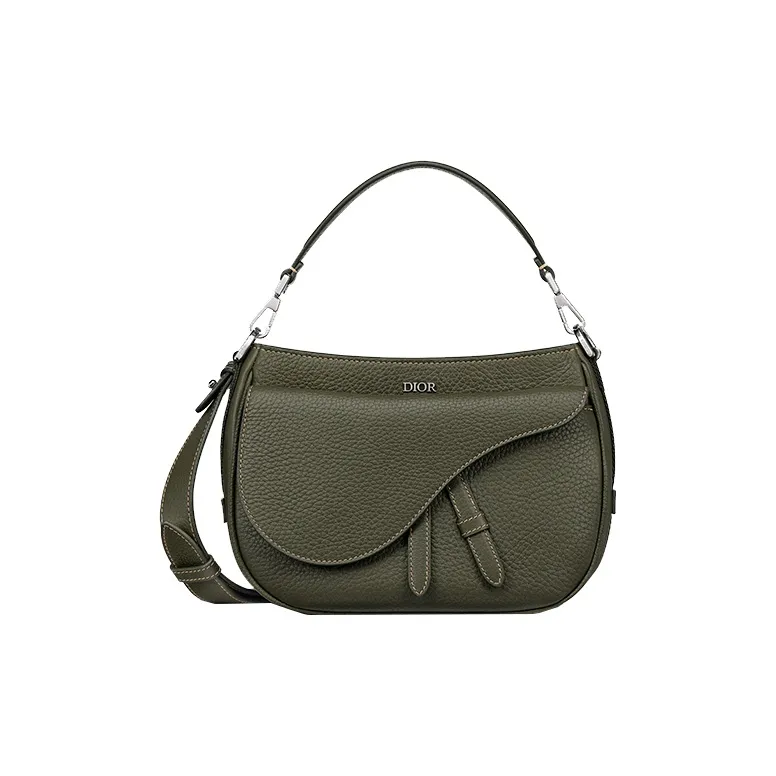 DIOR Saddle Cow Leather Shoulder Bag Crossbody Bag Handbags Mini Men's Olive/Jasper-0