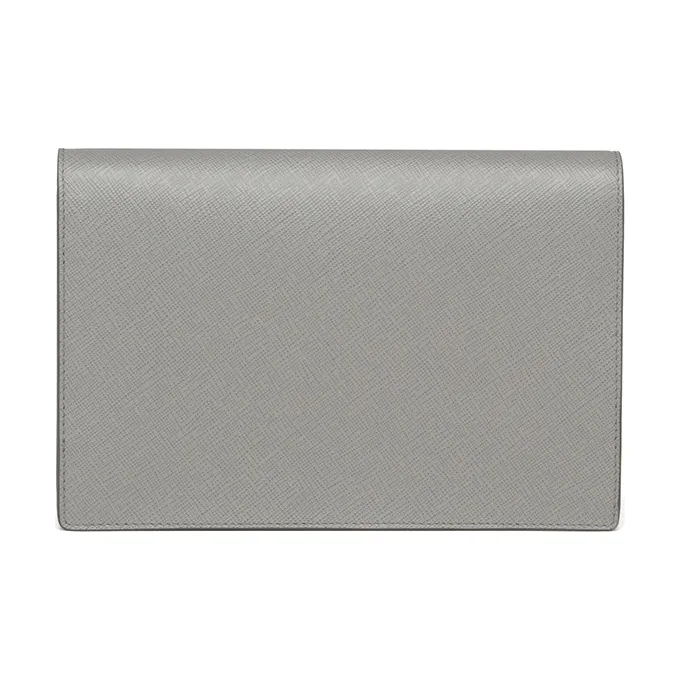 PRADA Saffiano Leather Handbag Women's Gray-2