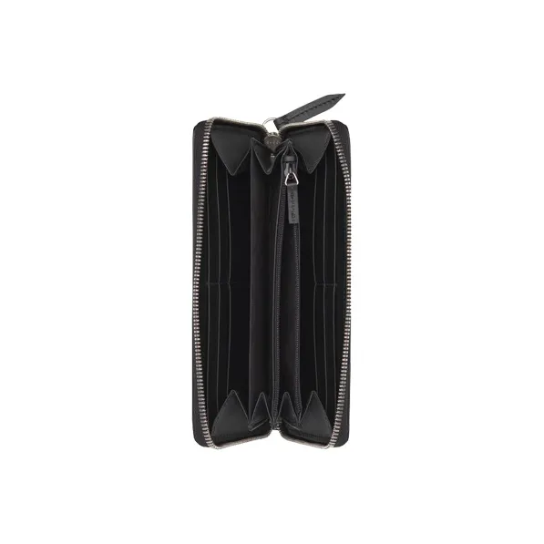 GUCCI Canvas With Leather Wallet Men's Black Gray-3