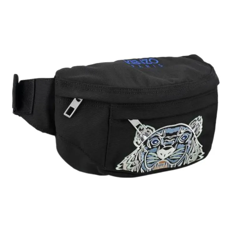 KENZO Embroidered Tiger Bum Bag Black/Light Blue-5