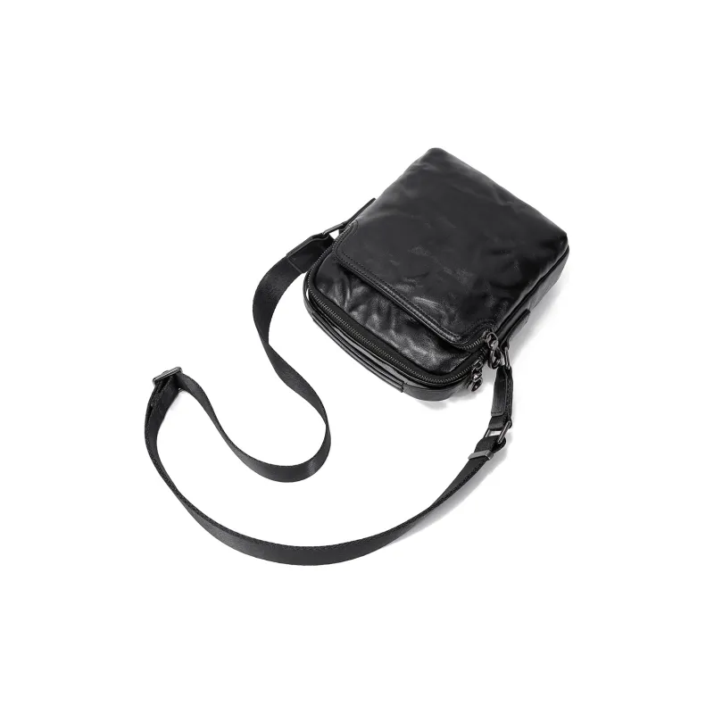 Ace Paul Cow Leather Shoulder Bag Crossbody Bag Regular Men's Black-4